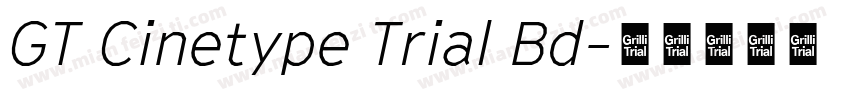 GT Cinetype Trial Bd字体转换